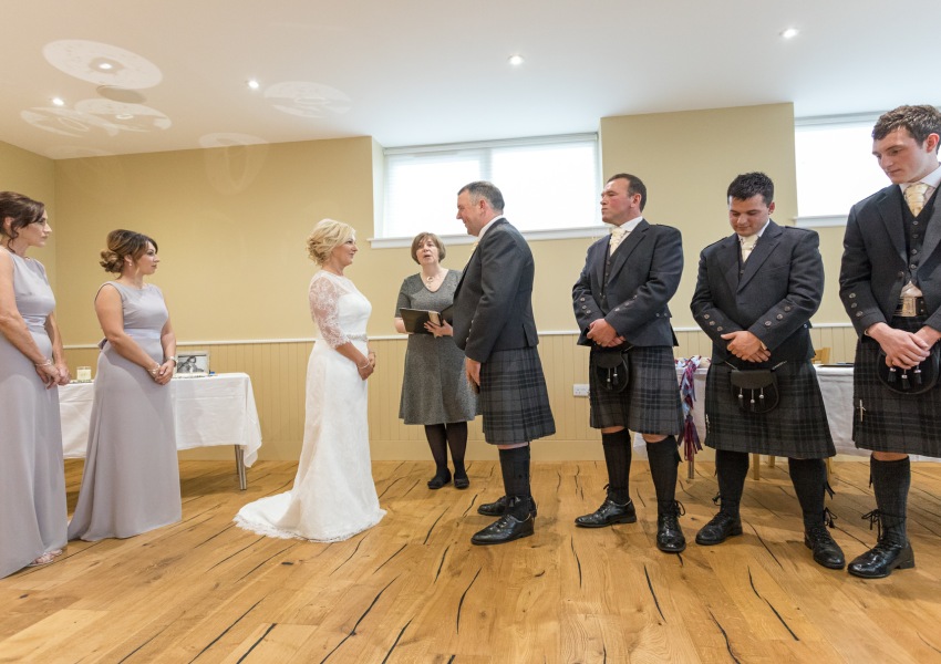 Ceremony in the Links Suite Wedding in the Northern Sands